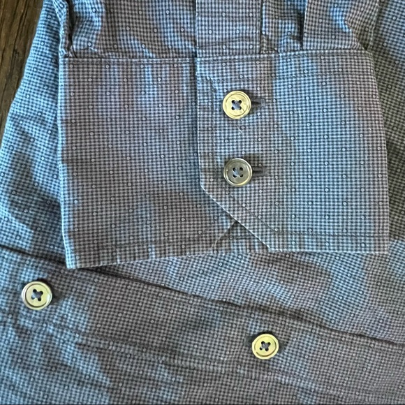Zachary Prell Button-down Long Sleeve Blue Checked Shirt - Picture 7 of 7